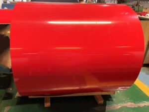 red aluminium cladding panel