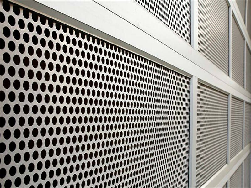 perforated aluminum sheet with round holes for architectural design